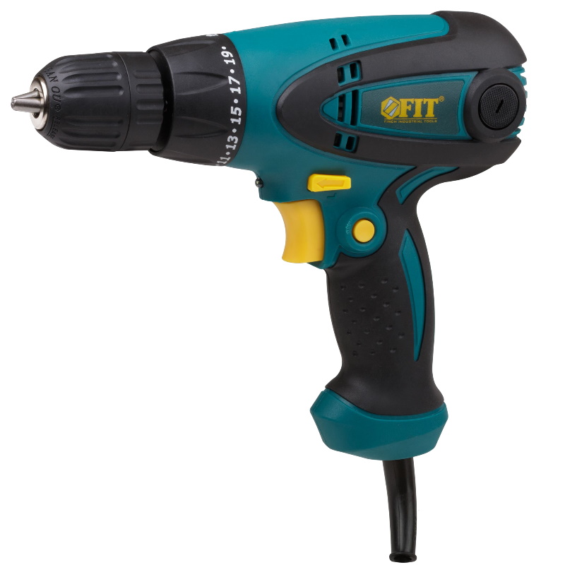 Дрель-шуруповерт Fit 80010 электрическая 280 Вт 0-750 обмин БзП 10 мм резиновые накладки 14 Нм 201 БС щеток 13 кг 3480₽