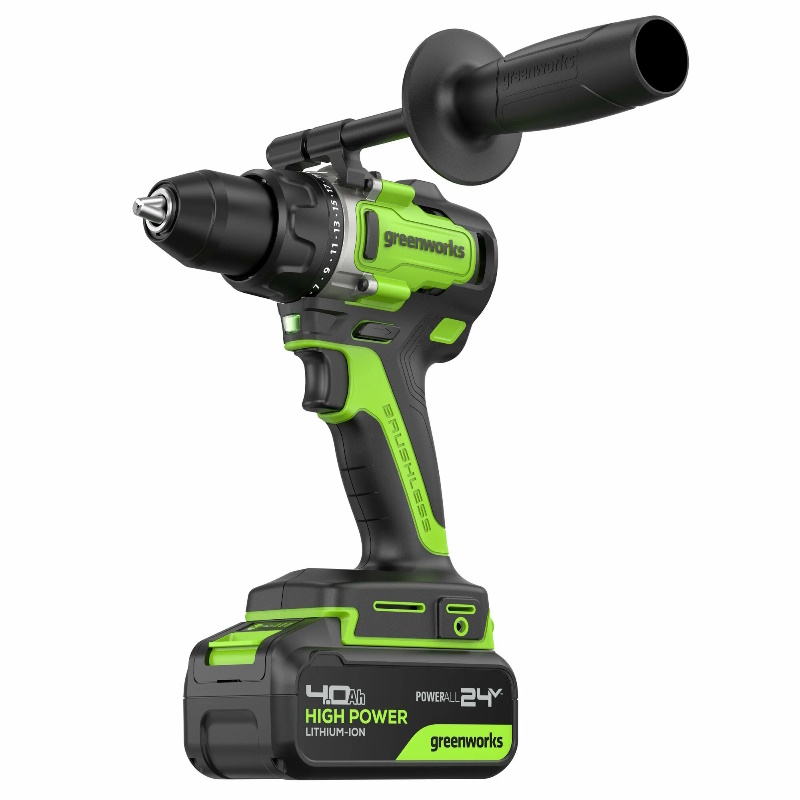 Дрель-шуруповерт аккумуляторная Greenworks 24V GD24DD90 3707507CUB, б/щет, 45/90 Нм,1x4 Ач, ЗУ, кор во Владимире