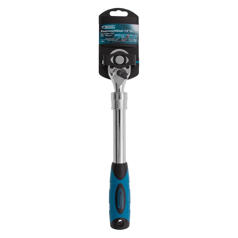 Трещотка телескопическая Gross 14070, 1/2" , 72 зуба