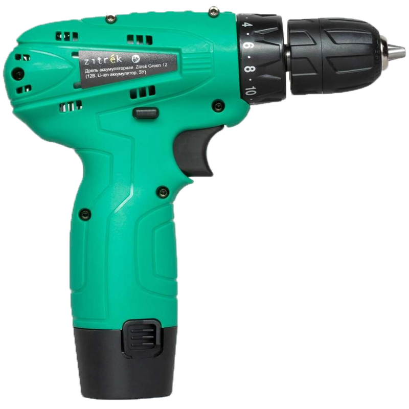 Аккумуляторная дрель-шуруповерт Zitrek Green 12 063-4071