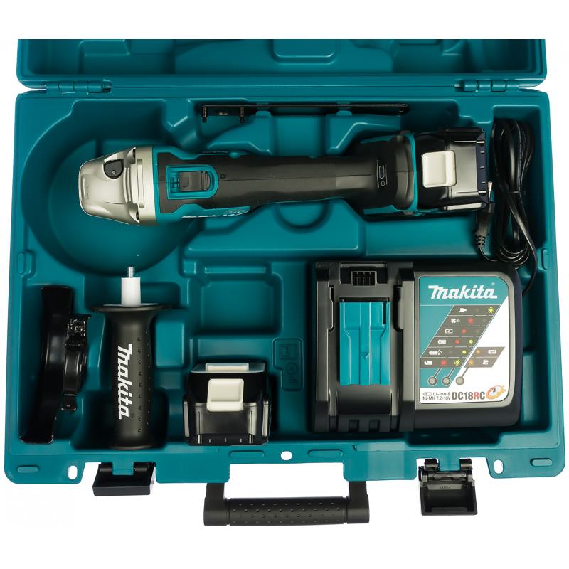 Угловая шлифмашина (болгарка) аккумуляторная Makita DGA504RME, 125 мм, 18 В, плавный пуск, в кейсе