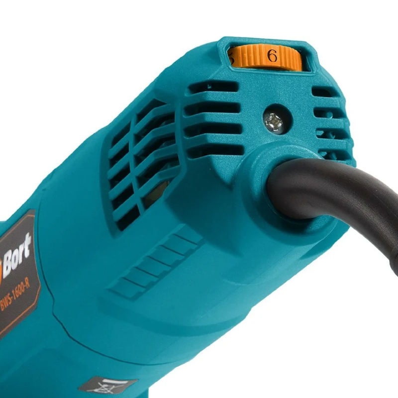 Угловая шлифмашина (болгарка) Bort BWS-1600-R 93411157, 125 мм, 1600 Вт, плавный пуск, регулировка оборотов в Муроме