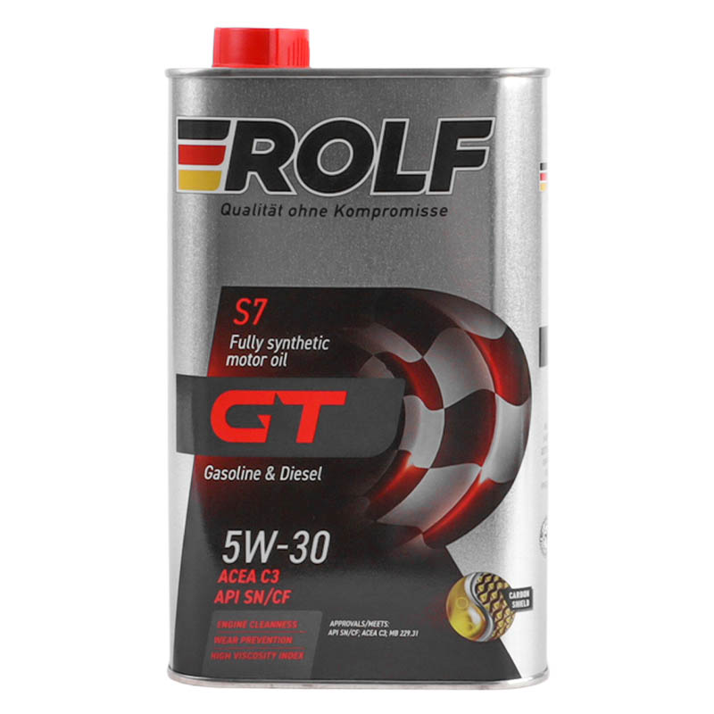 Масло моторное синтетическое Rolf GT SAE 5W-30 API SNCF ACEA С2C3 1 л 9333287 1245₽