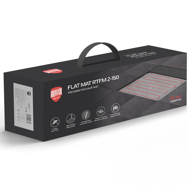 Мат нагревательный Royal Thermo Flat Mat RTFM 2-150-2 НС-1599114, комплект в Угличе