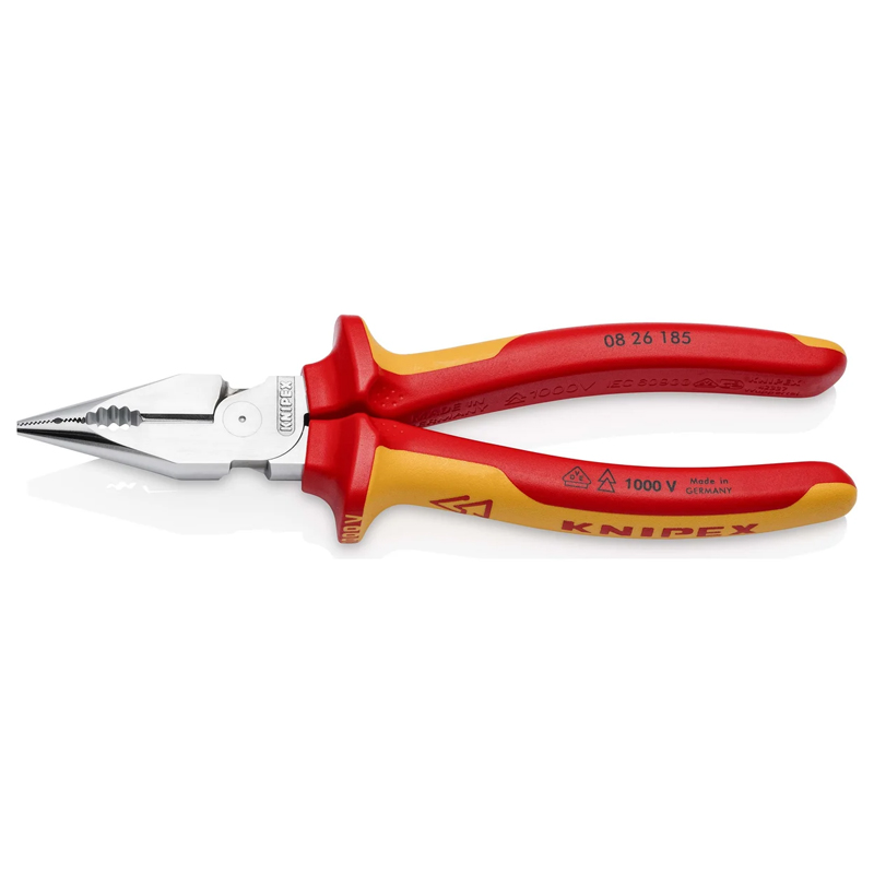 Плоскогубцы комбинированные Knipex KN-0826185SB остроконечные с удлинёнными губками, 185 мм, хром в Туле