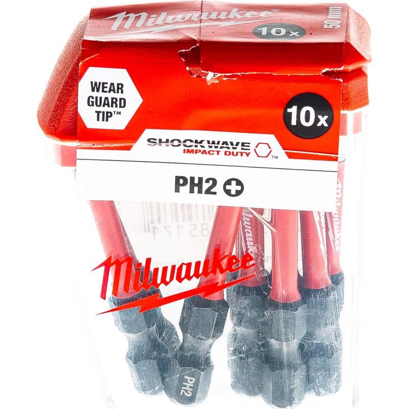 Набор бит Milwaukee Shockwave 4932430855, PH2, 50 мм, 10 шт. в Костроме