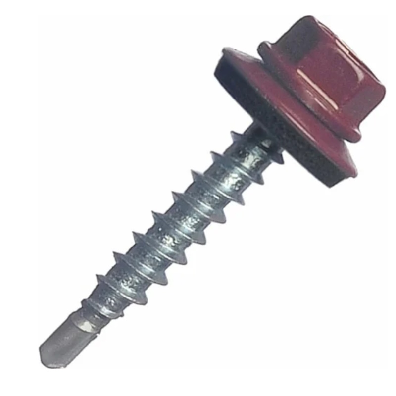Саморез кровельный Starfix SMV1-39685-5, 4.8х19 мм цинк, шайба с прокл., PT3, RAL 3005 (5 кг)  в Череповце