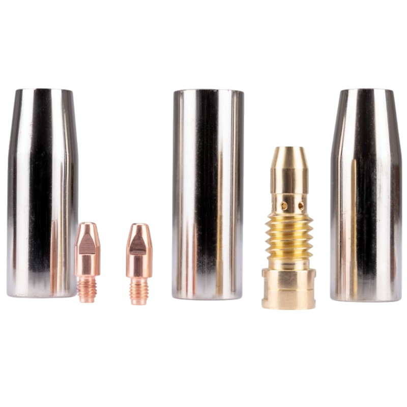 Набор комплектующих FoxWeld MIG-45 8733 2 наконечника 3 сопла 1 диффузор газовый 2820₽