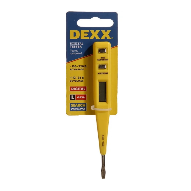 Тестер напряжения DEXX 45270, 12-220В, 130мм в Переславле
