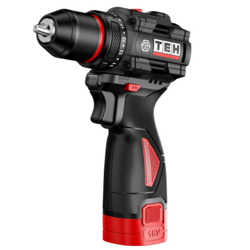 Дрель аккумуляторная Teh TDBL316-2B, 16V