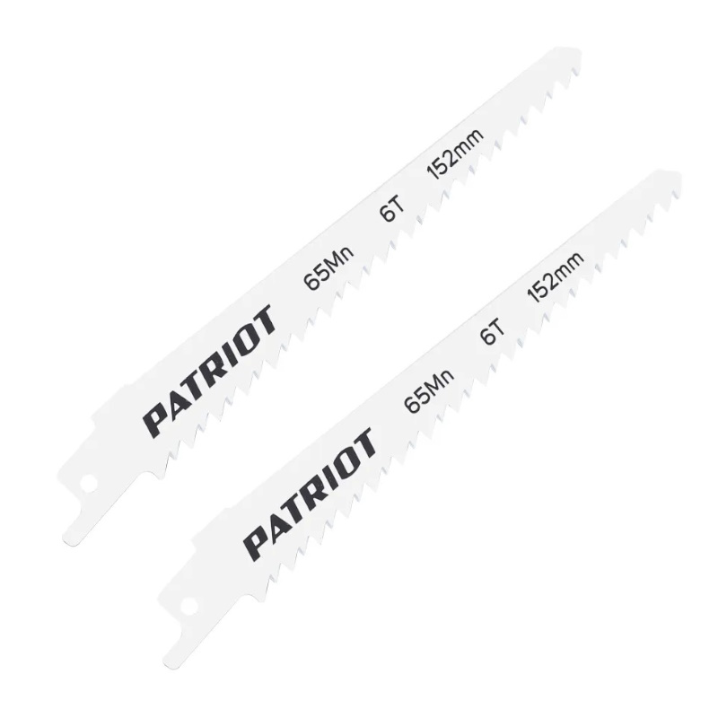 Полотно пильное для сабельной пилы Patriot 814010501, по дереву 152х19х1.27мм х6T, 2 шт. в Муроме