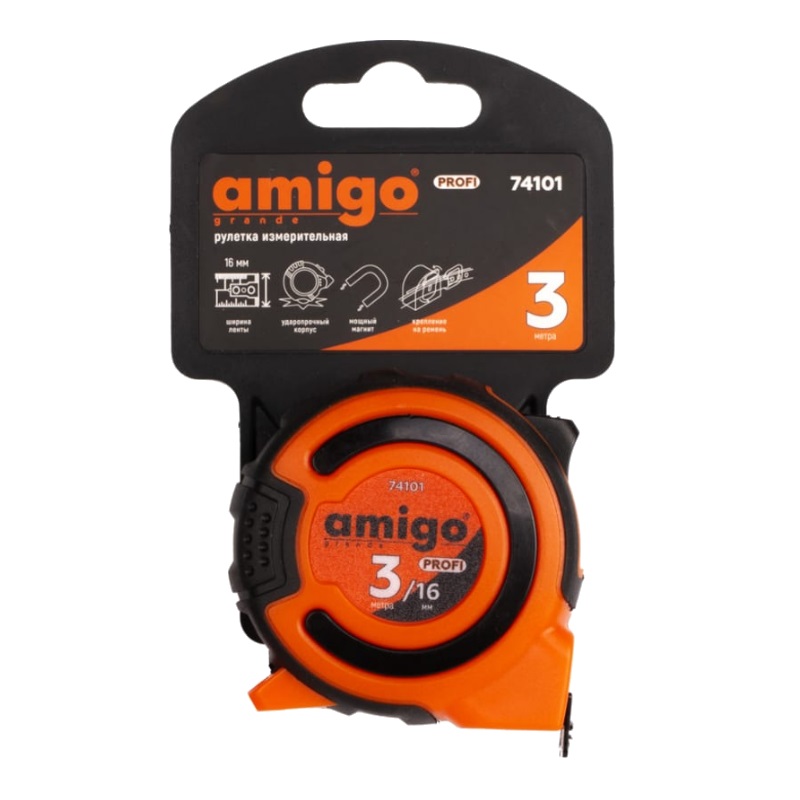 Рулетка Amigo Профи (3 м, 16 мм) 74101 в Угличе