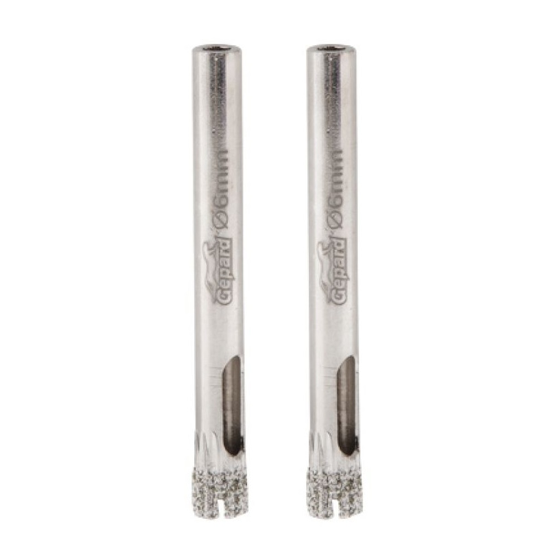 Коронка алмазная Gepard GP2076-06, d 6мм, по стеклу и керамике 2 шт.