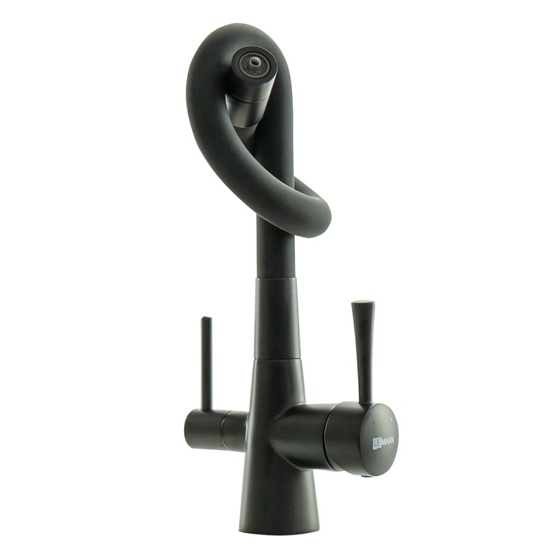Смеситель для кухни Lemark Comfort LM3075BL, черный в Рыбинске