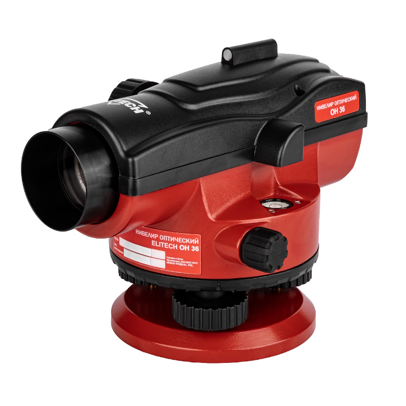 Нивелир оптический Elitech ОН 36 182094 кратность 36х объектив 40мм 15мм1км 14381₽