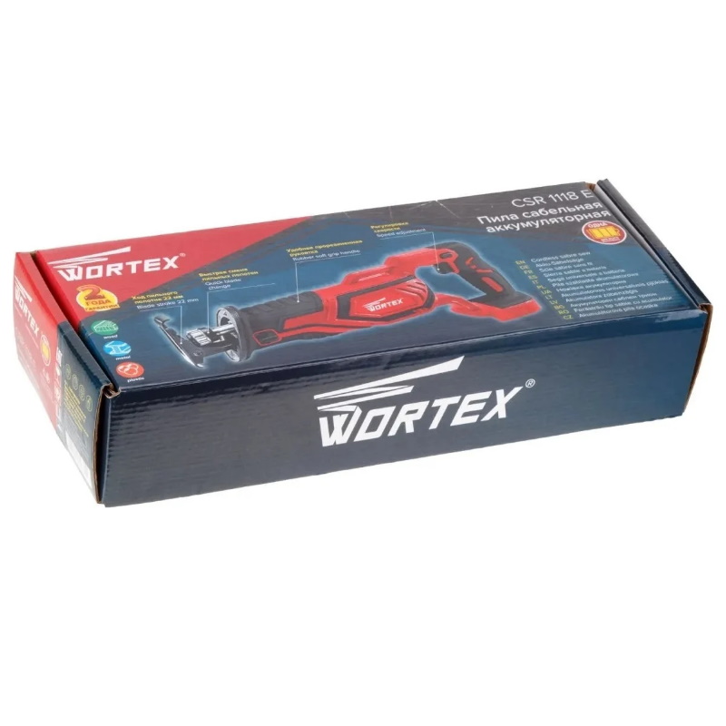 Аккумуляторная сабельная пила Wortex CSR1118E0029 CSR 1118 E ALL1 SOLO 18В, дер. в кор.  115 мм в Кинешме