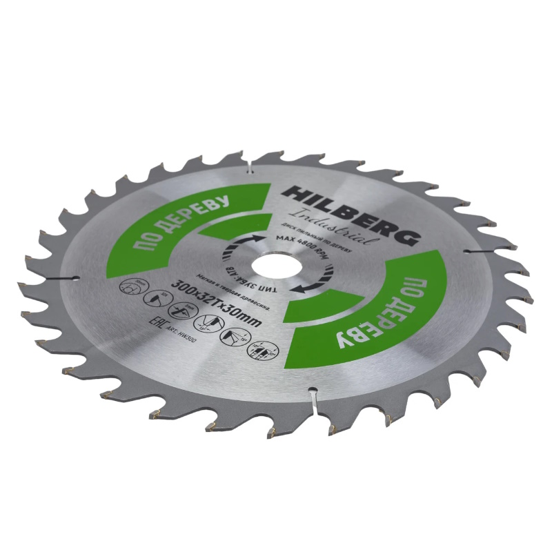 Диск пильный Hilberg Industrial HW300, дерево, 300*30*32Т в Иваново