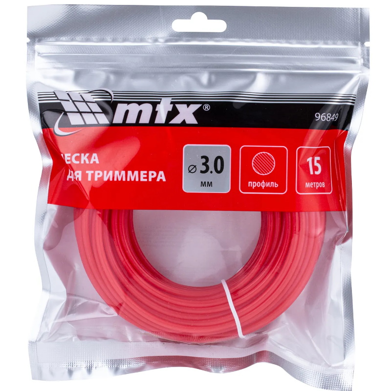 Леска для триммера MTX 96849, круглая, 3.0 мм х 15 м