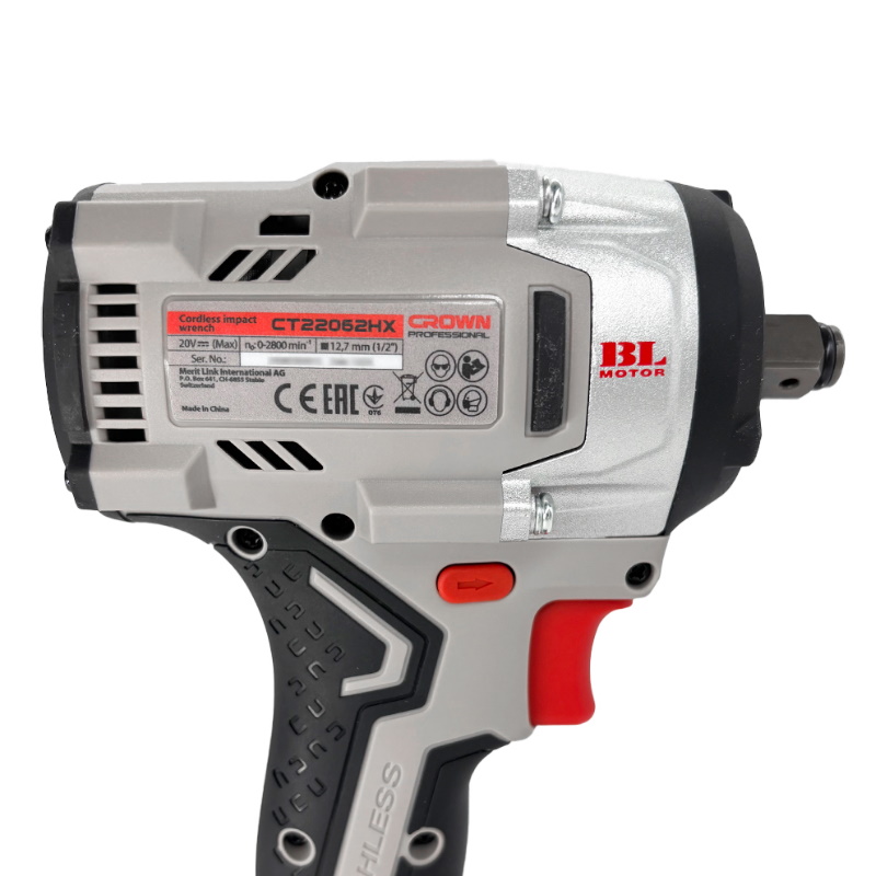 Гайковерт ударный аккумуляторный BL Crown CT22062HX (CS)