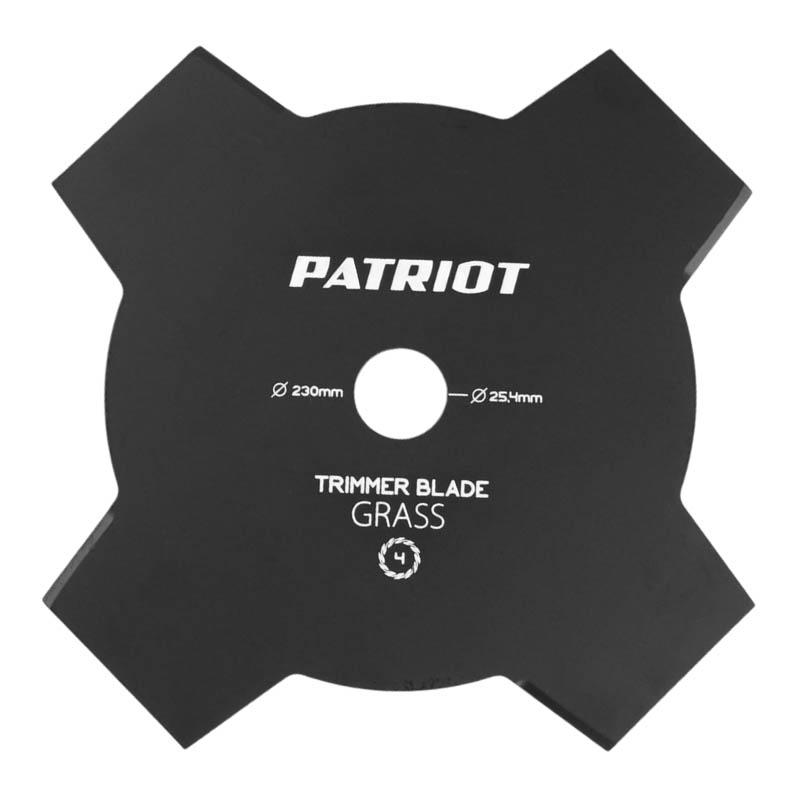 Нож для триммера Patriot TBS-4 809115205 230x254 мм 4 лопасти 418₽