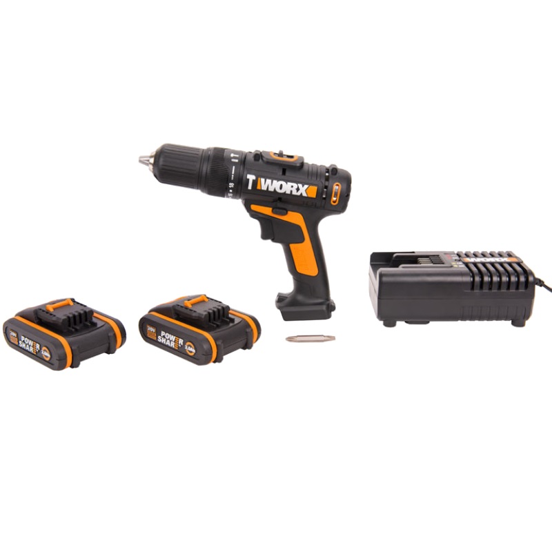 Дрель-шуруповерт WORX WX371.1 ударная аккумуляторная  2Ач x2, кейс в Иваново