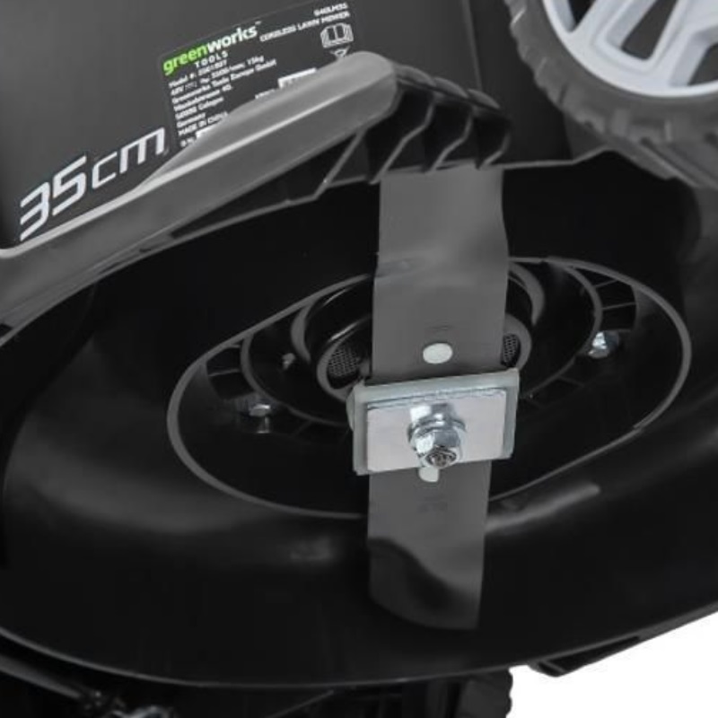 Аккумуляторная газонокосилка Greenworks G40LM35K4 (40В, 35см, ЗУ, мягкий травосборник)