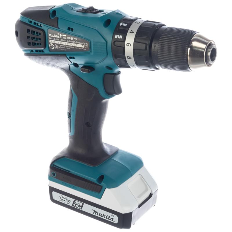 Аккумуляторная ударная дрель-шуруповерт Makita HP457DWE во Владимире