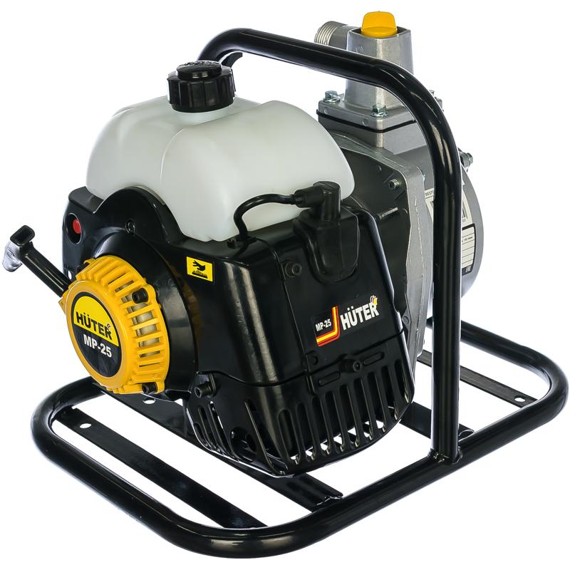 Бензиновая мотопомпа Huter MP-25 (малогабаритная, 2х тактный двигатель, чистая вода)