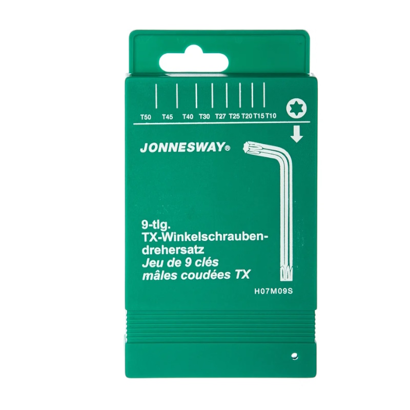 Набор ключей Jonnesway Torx H07M09S (звездочка, г-образные, размер т10-т50, вес 0.3 кг) в Туле