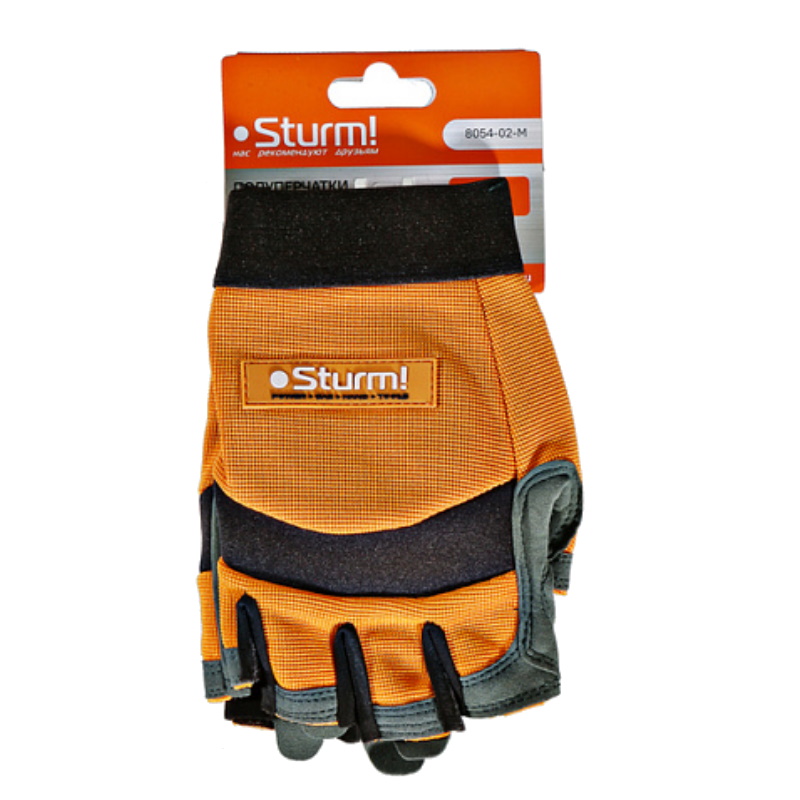 Полуперчатки рабочие Sturm 8054-02-M алькантара размер M 681₽