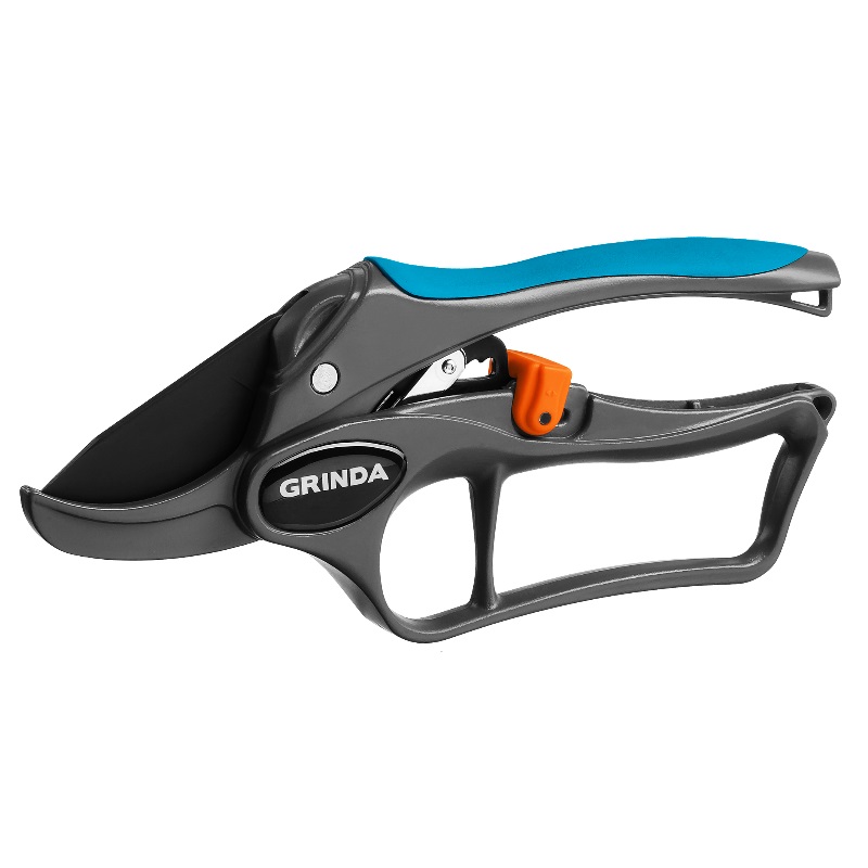 Контактный секатор Grinda PRO Line P-33 423433, с храповым механизмом, 200 мм в Кинешме