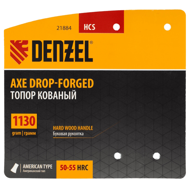 Топор кованый Denzel 21884, 1130 г, американский тип, буковая рукоятка, 430мм, EFP в Иваново