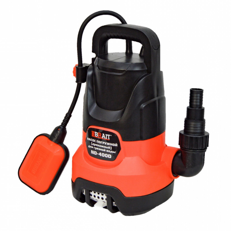 Насос дренажный погружной Brait ND-400D 23.01.144.077, 125л/м, 400Вт, до 35 мм, максимальный напор 5м в Туле
