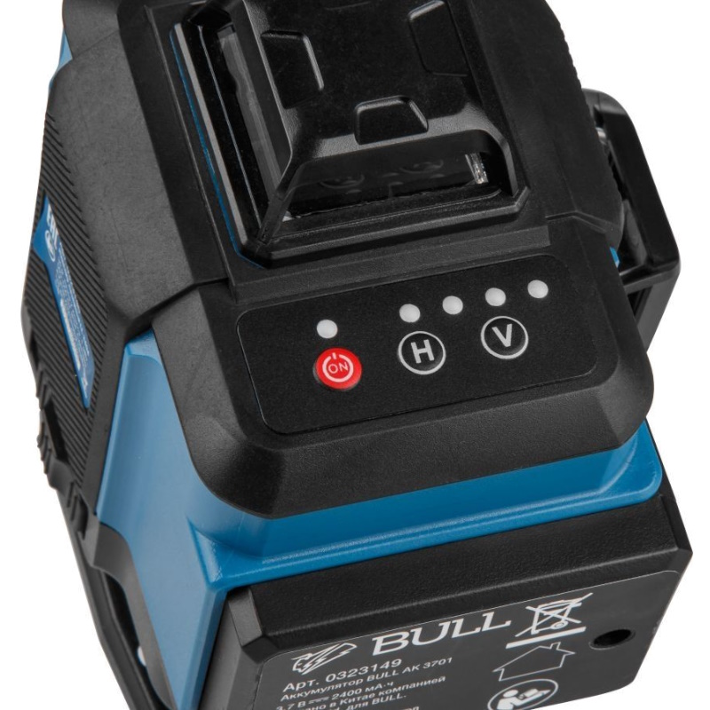 Нивелир лазерный Bull ll 3404 0323146, в чем. + аксессуары, 4х360°, до 60 м, +/- 0.3 мм/м, зеленый в Угличе