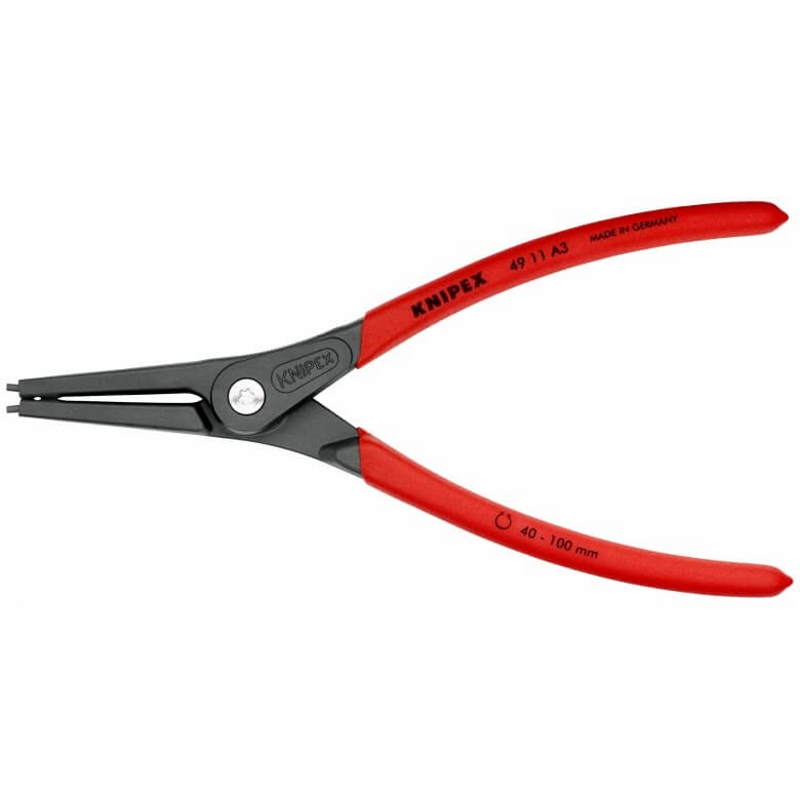 Щипцы прецизионные для внешних стопорных колец Knipex KN-4911A3, черненые, 225 mm