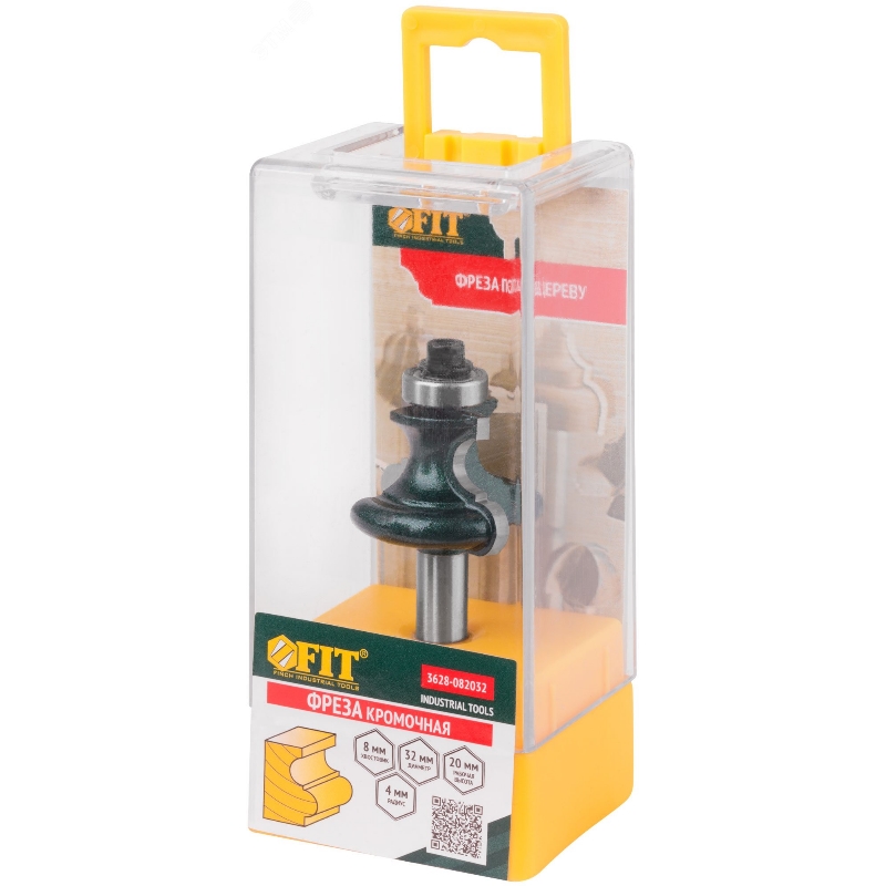 Фреза кромочная Fit 3628-082032, фигурная с подшипником, DxHxL=32х20х63,3 мм в Угличе