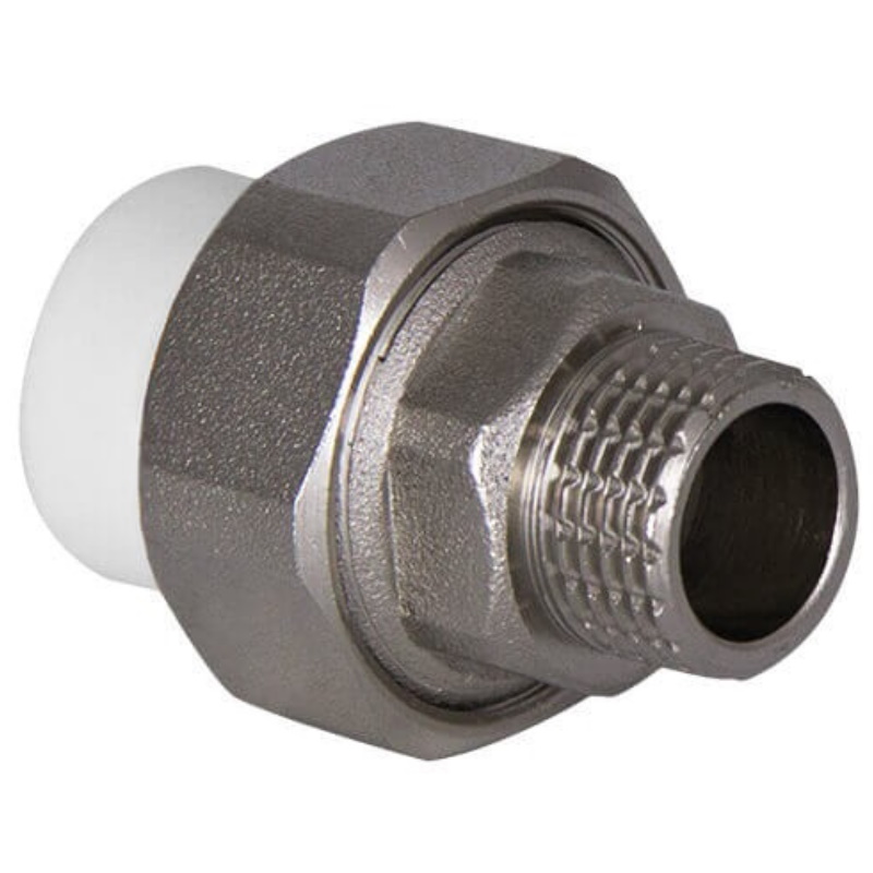 Муфта Tebo 20х3/4"M п/п, комбинировання, разъемная, наружная резьба