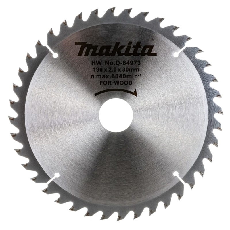 Пильный диск для дерева, 190x30x2/1.3х40T Makita D-64973