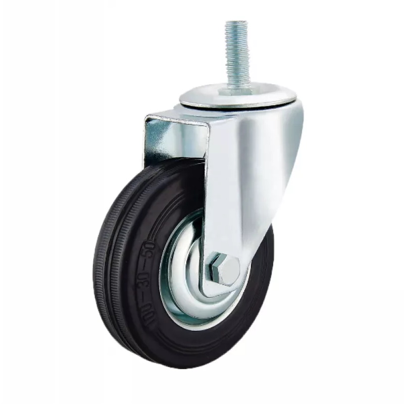 Колесо поворотное TOR SCt 55 1027173, 125 мм, резина с болтом в Костроме
