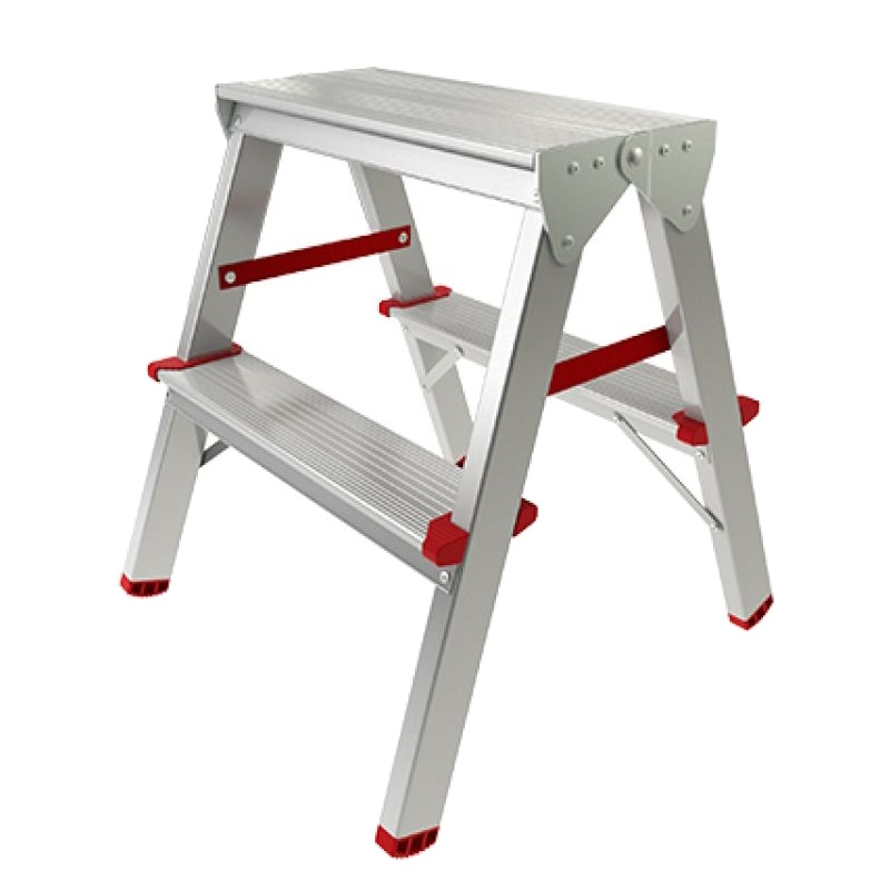 Лестница-стремянка Pro Startul ST9941-02 алюминий двухсторонняя 44 см 2 ступени 19 кг 2946₽