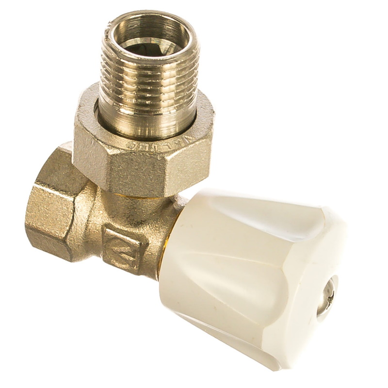 Клапан ручной (компактный) Valtec VT.007.LN.04, для радиатора, угловой 1/2"