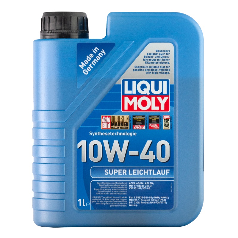 Масло НС-синтетическое моторное Liqui Moly Super Leichtlauf 10W-40 1 л 9503 1130₽