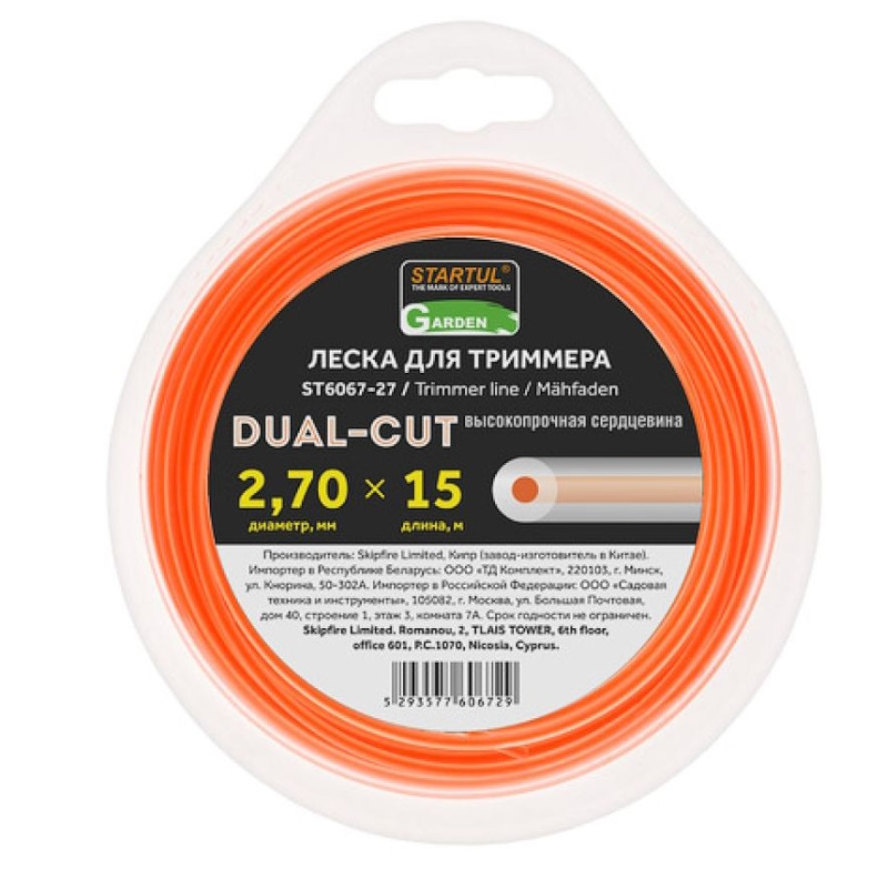 Леска Startul DUAL-CUT GARDEN ST6067-27, ф 2.7 мм х 15 м, круглое сечение в Иваново