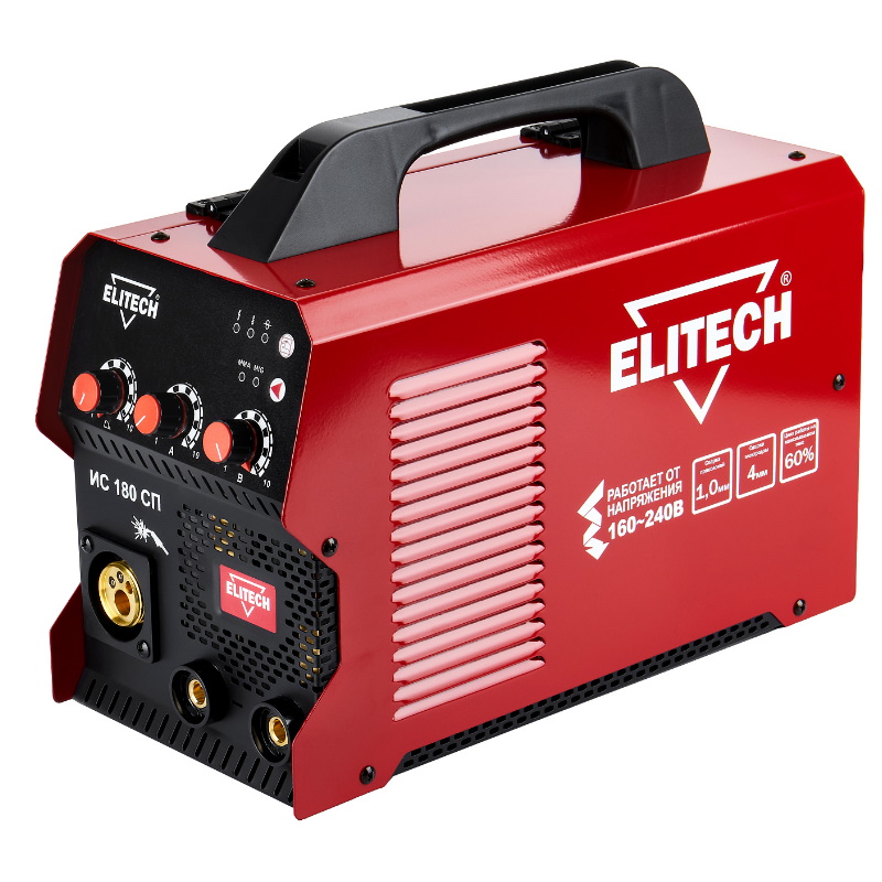 Инвертор Elitech ДМ ИС 180 СП 204754 MIGMAG 220В 52 кВт 30-180AMIG 20-180АMMA 13534₽