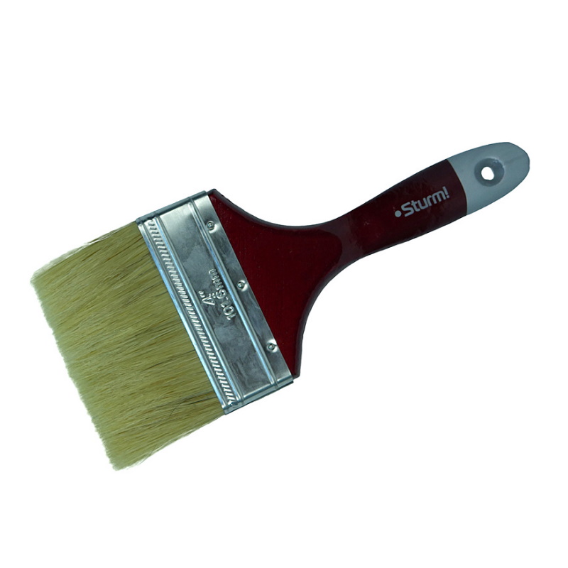 Кисть плоская Sturm 9040-23-100 Profi 4" (100 мм), натуральная щетина в Угличе