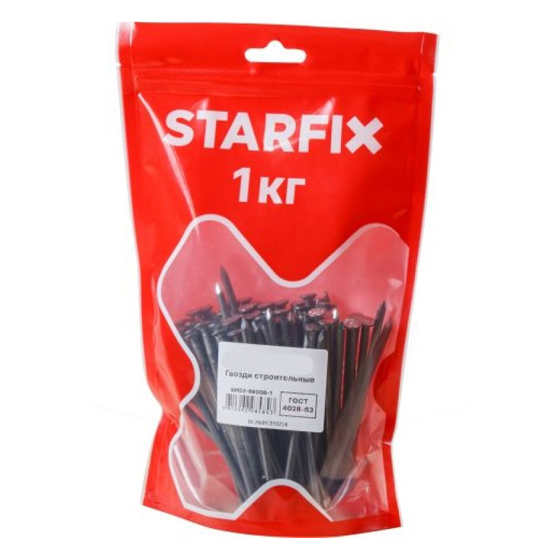 Гвозди строительные Starfix SMD2-55968-1 3.0х80 мм ГОСТ 4028-63 (1 кг. в дой-паке) в Твери