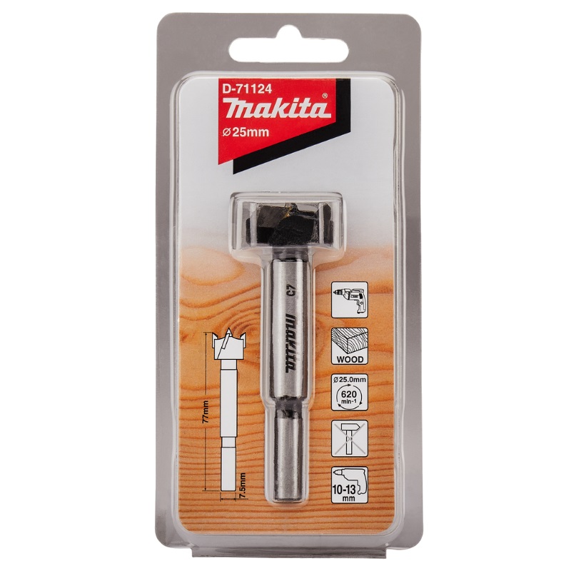 Сверло Форстнера Makita STANDARD D-71124 станочное (25x77) в Рыбинске