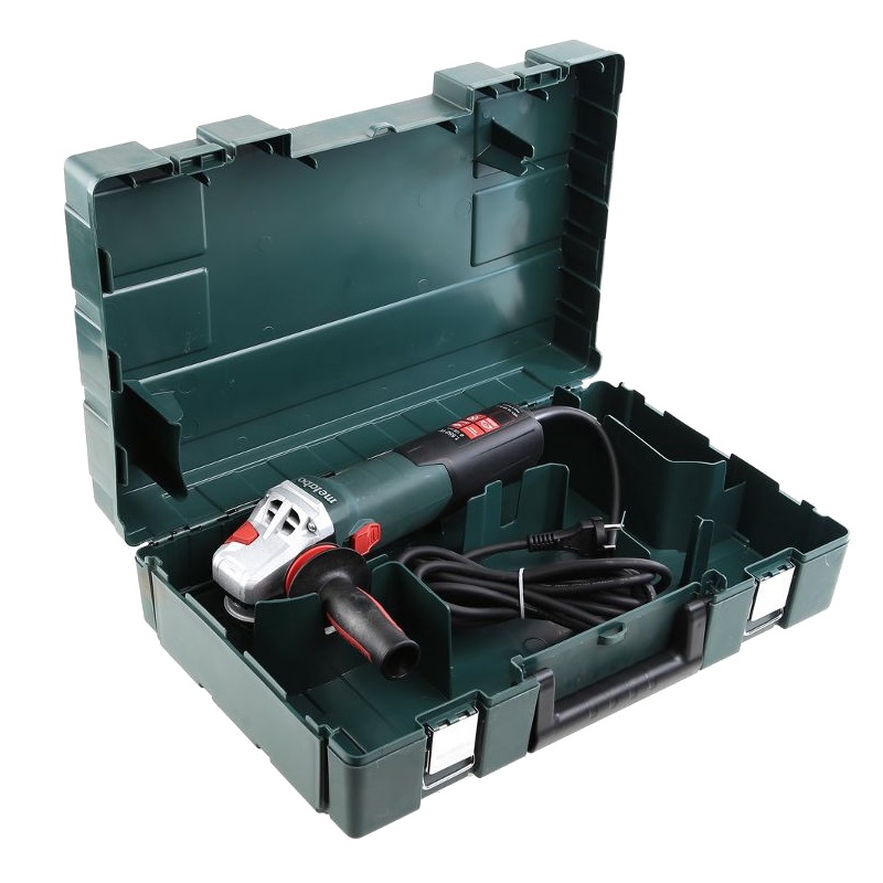 Угловая шлифмашина (болгарка) Metabo WEV 15-125 Quick 600468500, 125 мм, 1550 Вт, плавный пуск, регулировка оборотов, в кейсе
