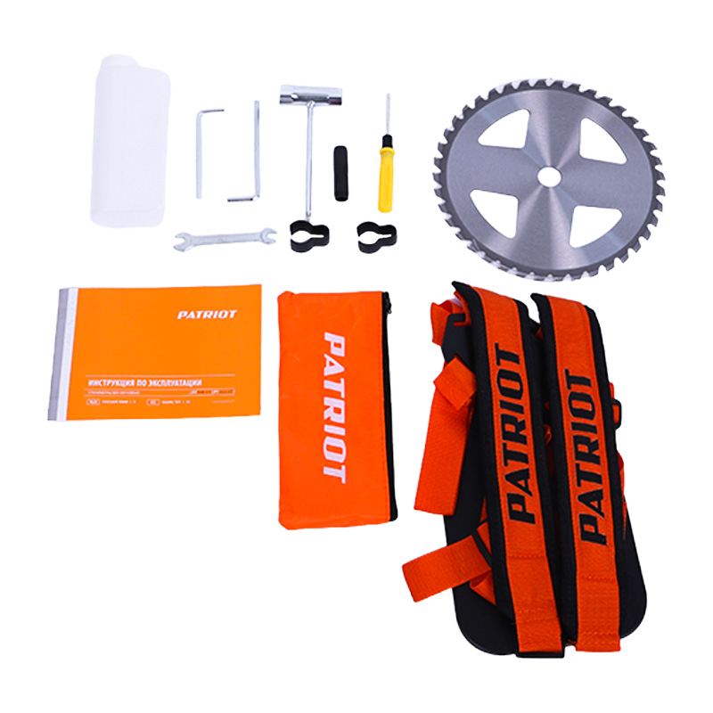 Садовая мотокоса Patriot PT 555 XT (объем двигателя 52 см3, 2х тактный мотор, 3лс)