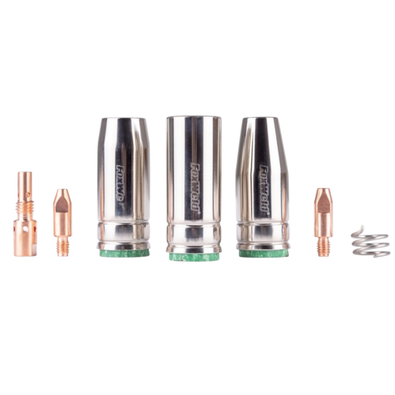 Набор комплектующих FoxWeld 4555 MIG-25 2 наконечника 3 сопла 1 спираль к соплу 1 диффузор газовый пр-во КНР 880₽